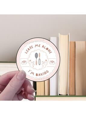 Baking Vinyl Sticker Dessert Cafe Whisk Spatula Bakery Pink Sassy Funny Gift